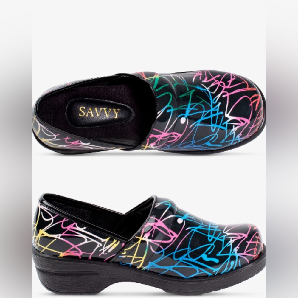Savvy Women's‎ Brandy Patent Scribble Nursing Clogs Size 7.5
Medical,Hospital